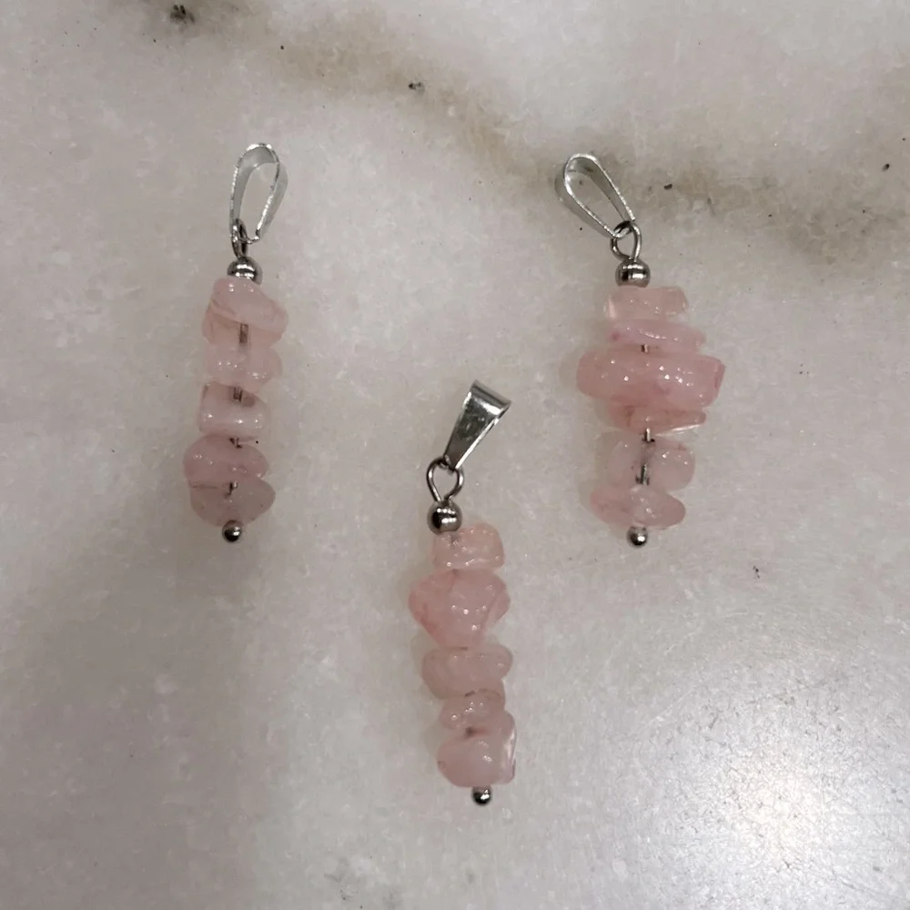 Stack Stone Gemstone Crystal Chip Pendant